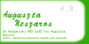 auguszta meszaros business card